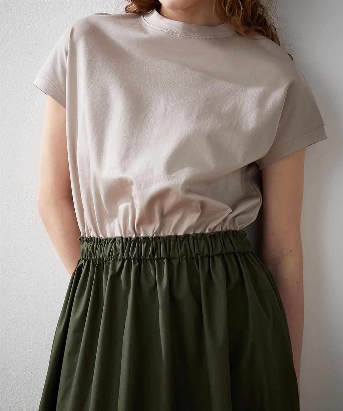 接触冷感】モックネックドッキングワンピース LE SOUK HOLIDAY｜クロス