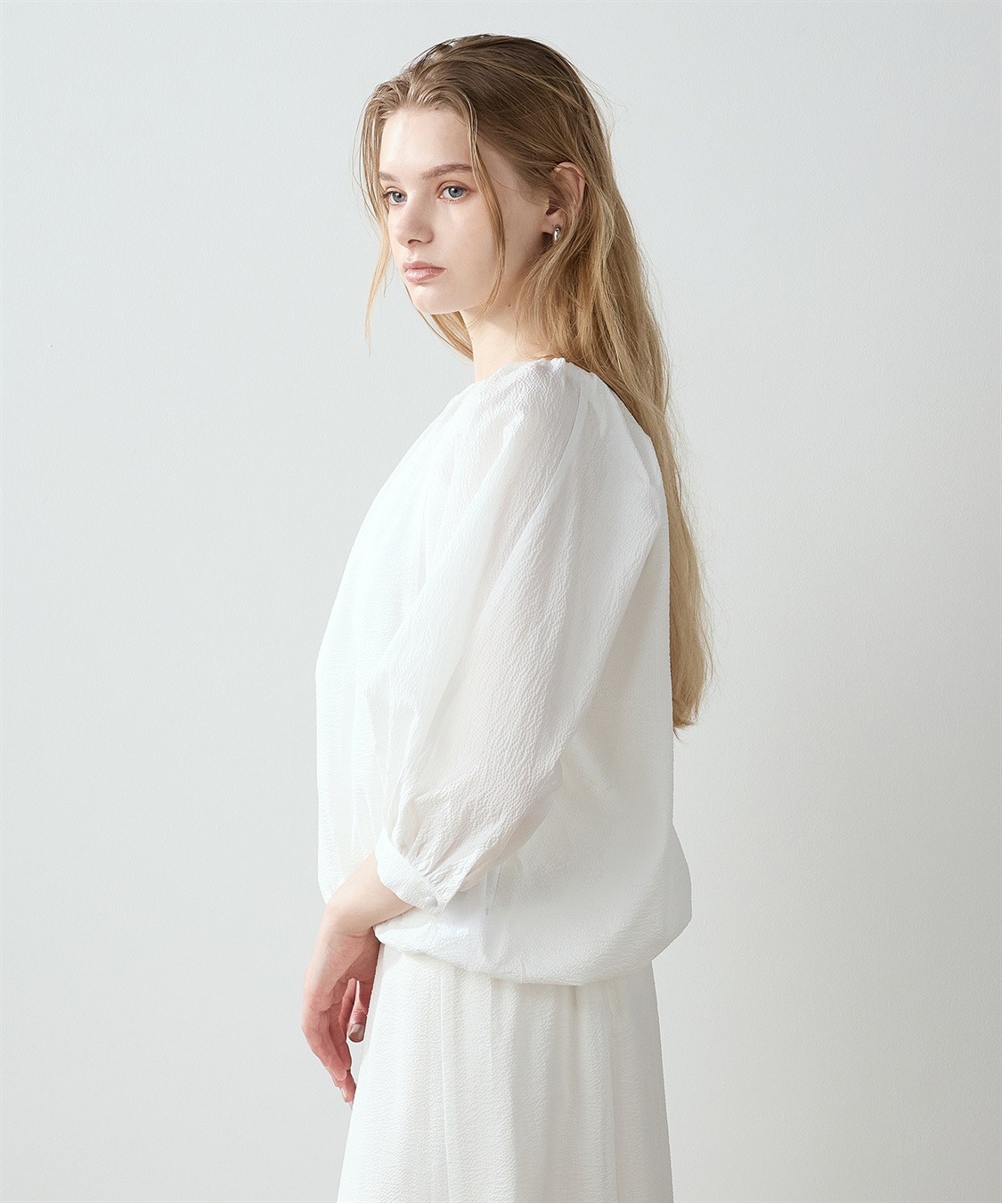 LE SOUK HOLIDAY サッカーギャザーブラウス_sub_2