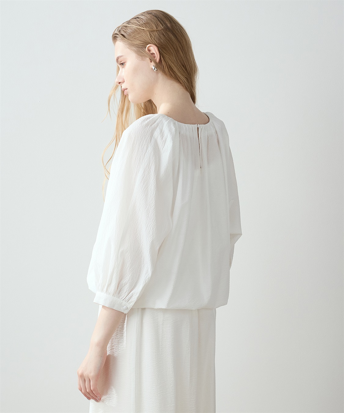 LE SOUK HOLIDAY サッカーギャザーブラウス_sub_3