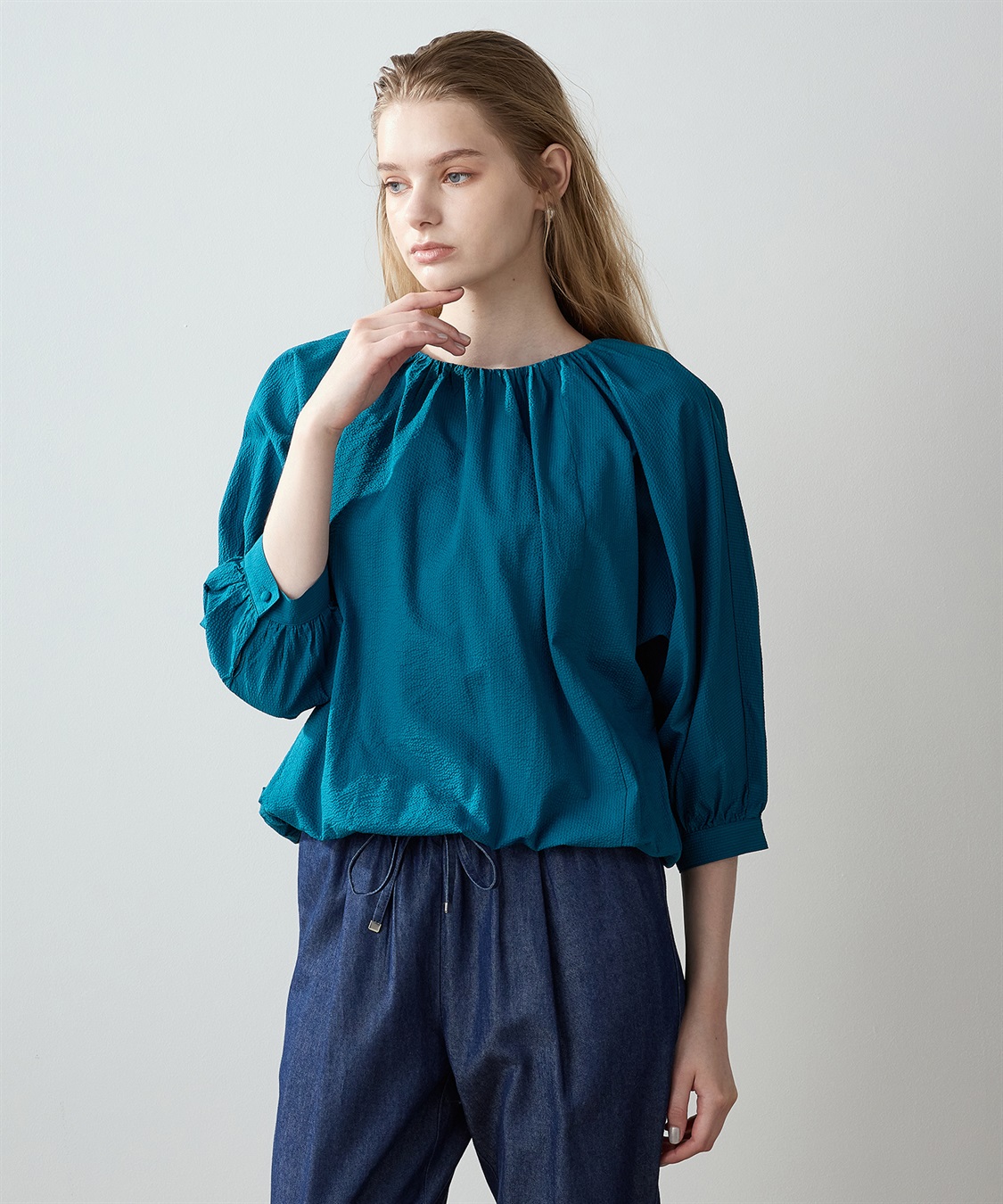 LE SOUK HOLIDAY サッカーギャザーブラウス_sub_10