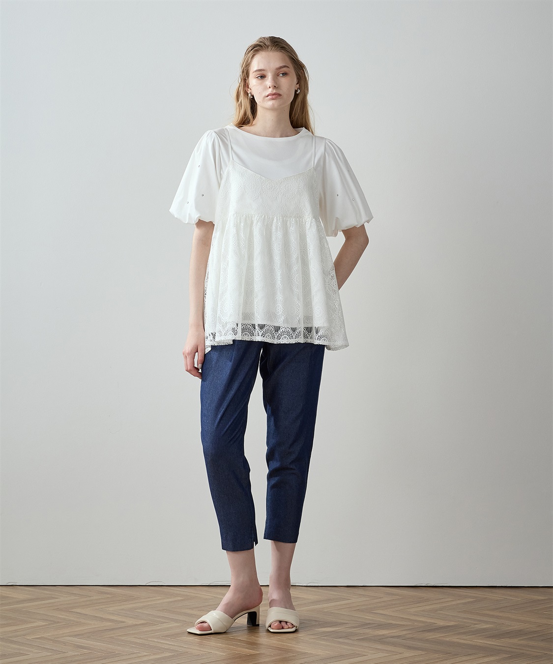 レースキャミブラウス LE SOUK HOLIDAY｜クロスプラス公式通販サイト