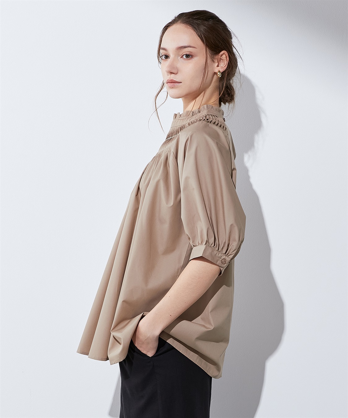 LE SOUK HOLIDAY タックデザインブラウス_sub_2