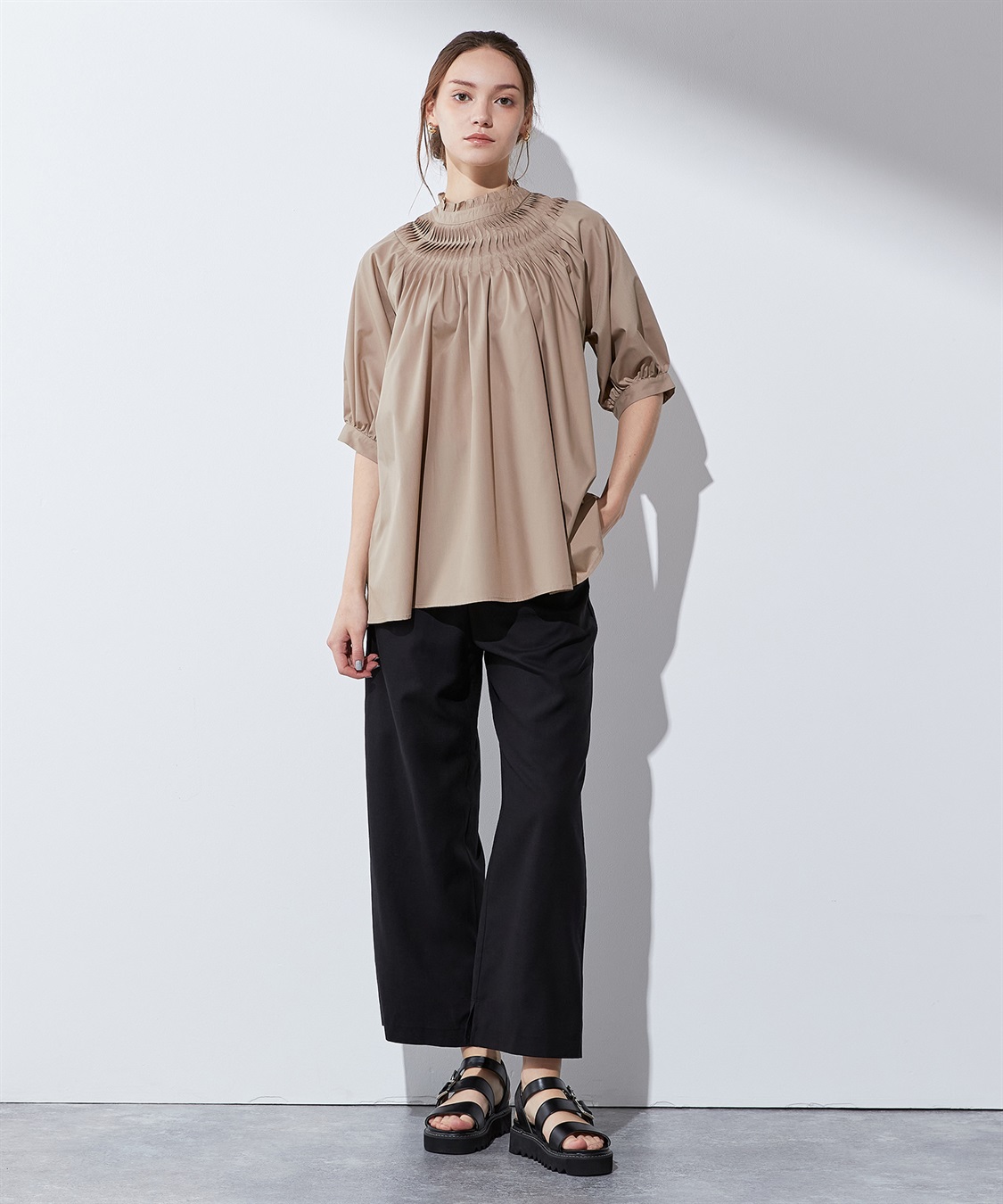 LE SOUK HOLIDAY タックデザインブラウス_sub_9