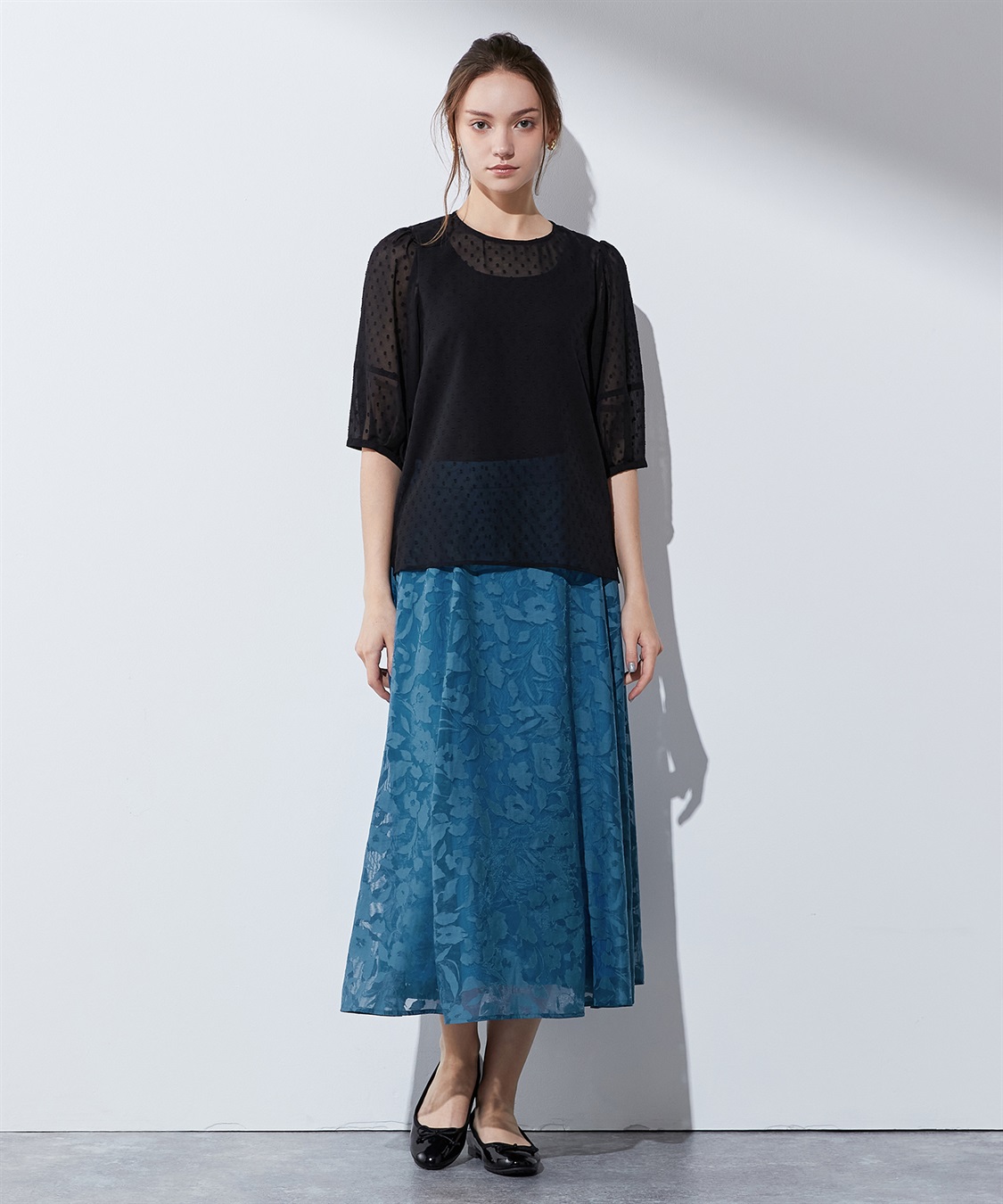 LE SOUK HOLIDAY ドットジャガードブラウス_sub_12