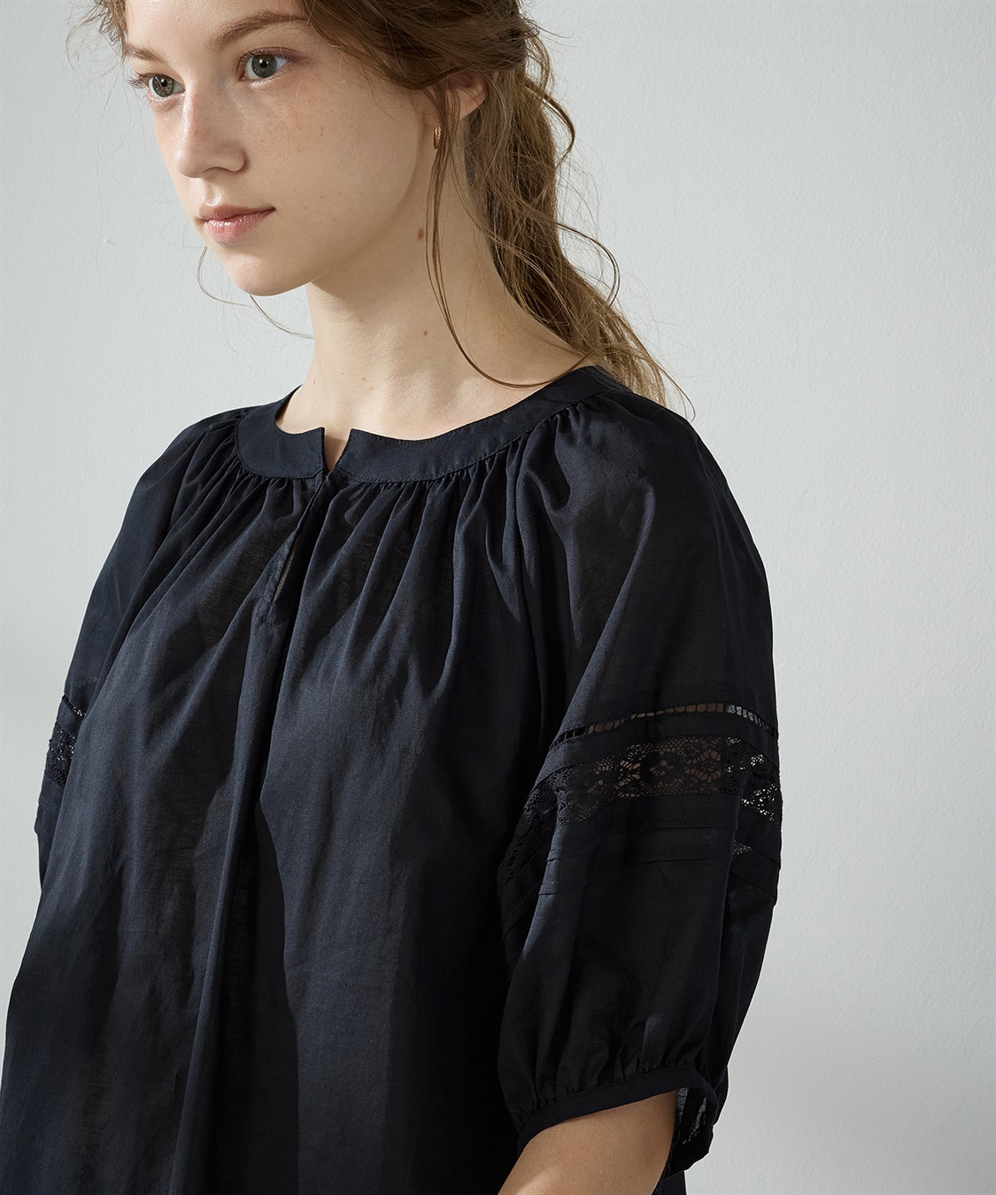 LE SOUK HOLIDAY レーススリーブギャザーブラウス_sub_6