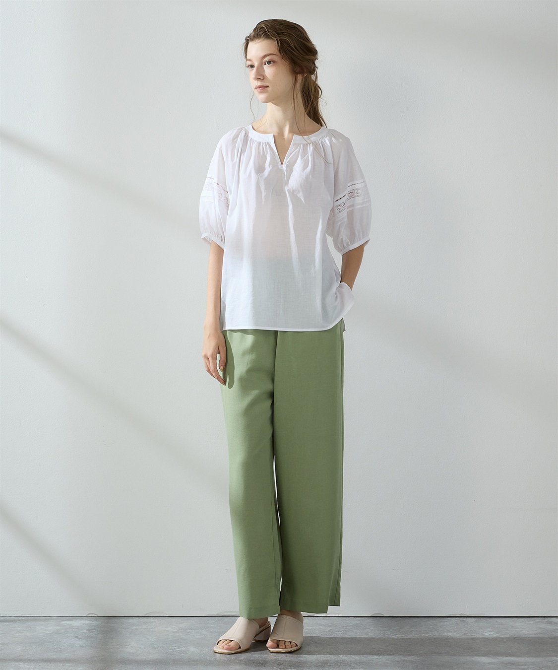 LE SOUK HOLIDAY レーススリーブギャザーブラウス_sub_16