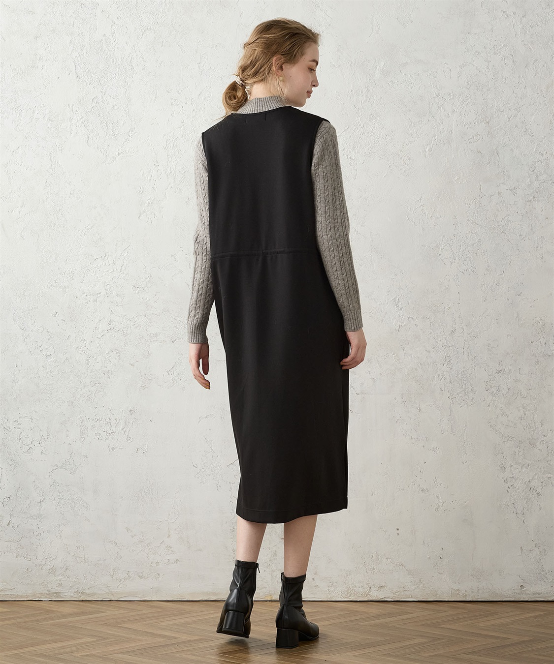 LE SOUK HOLIDAY Vネック ドロスジャンパードレス_sub_4