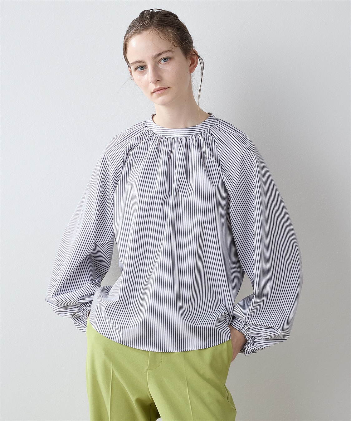 ギャザーネック ブラウス LE SOUK HOLIDAY｜クロスプラス公式