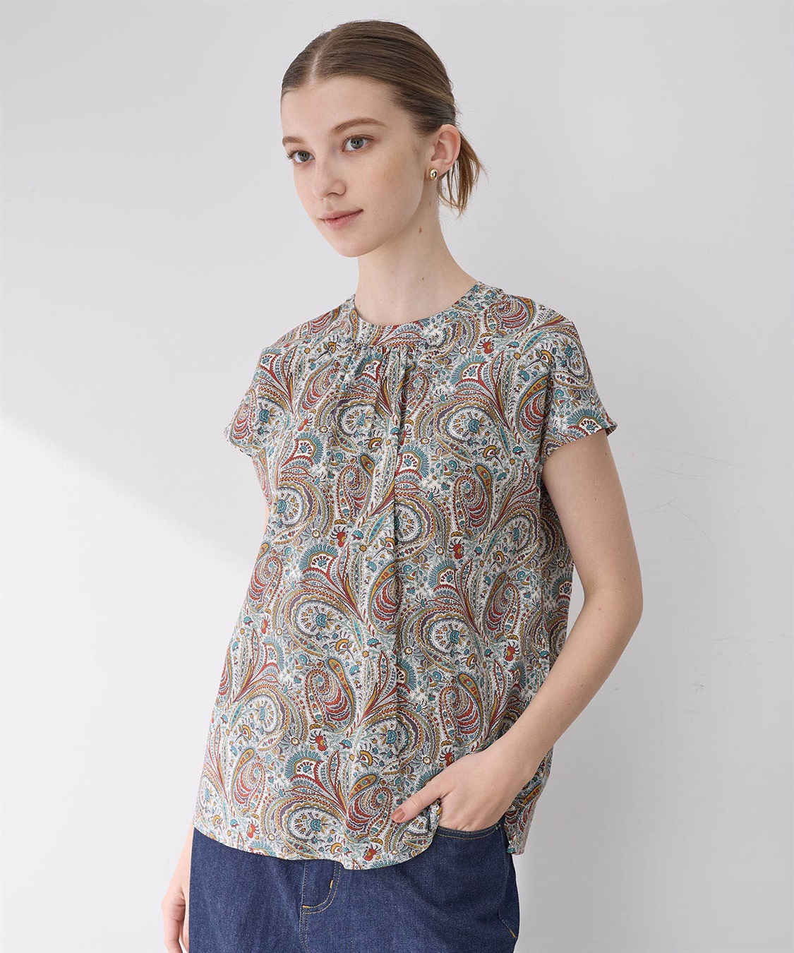 LE SOUK HOLIDAY リバティプリントブラウス_sub_7