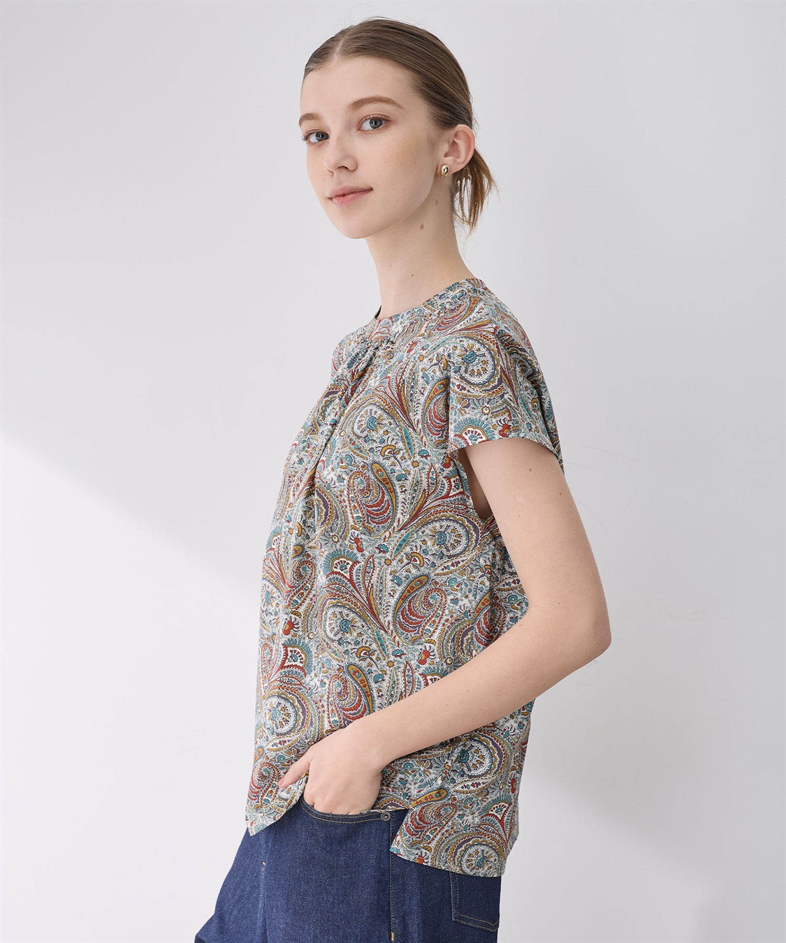 LE SOUK HOLIDAY リバティプリントブラウス_sub_9