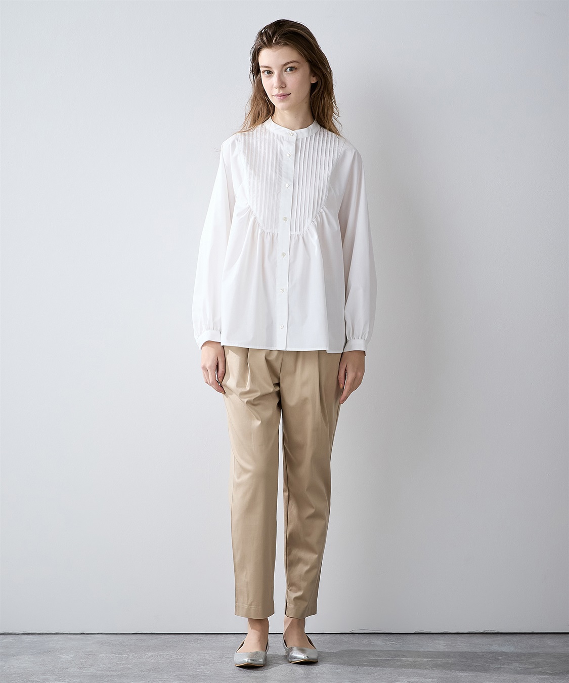 LE SOUK HOLIDAY スタンドネック ピンタックブラウス_sub_15
