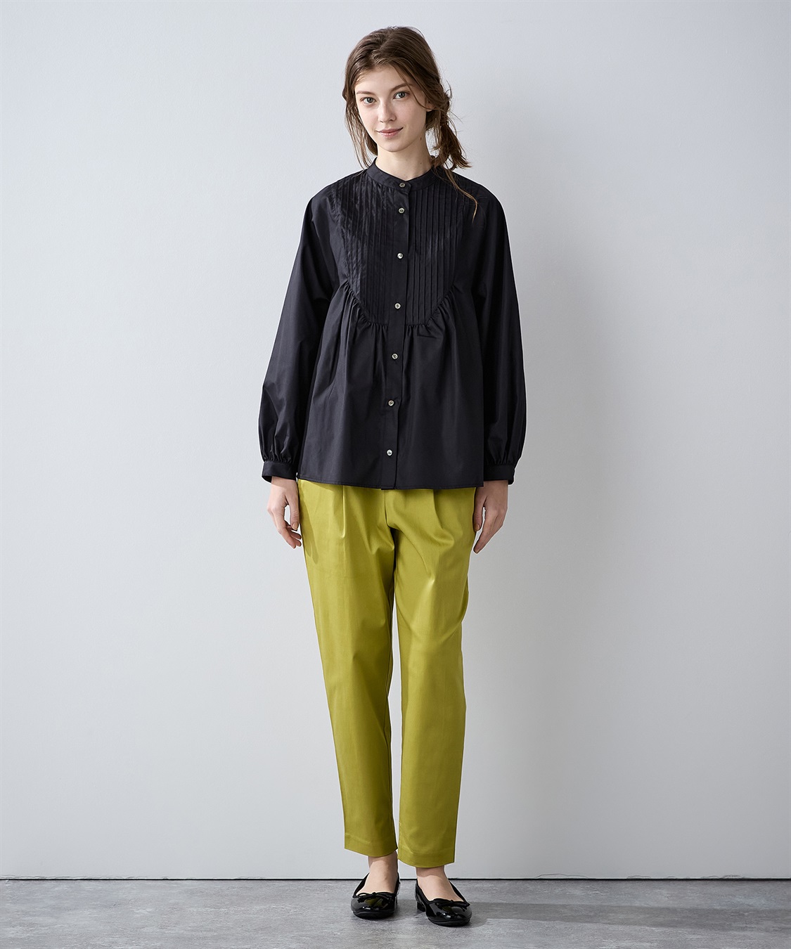 LE SOUK HOLIDAY スタンドネック ピンタックブラウス_sub_20