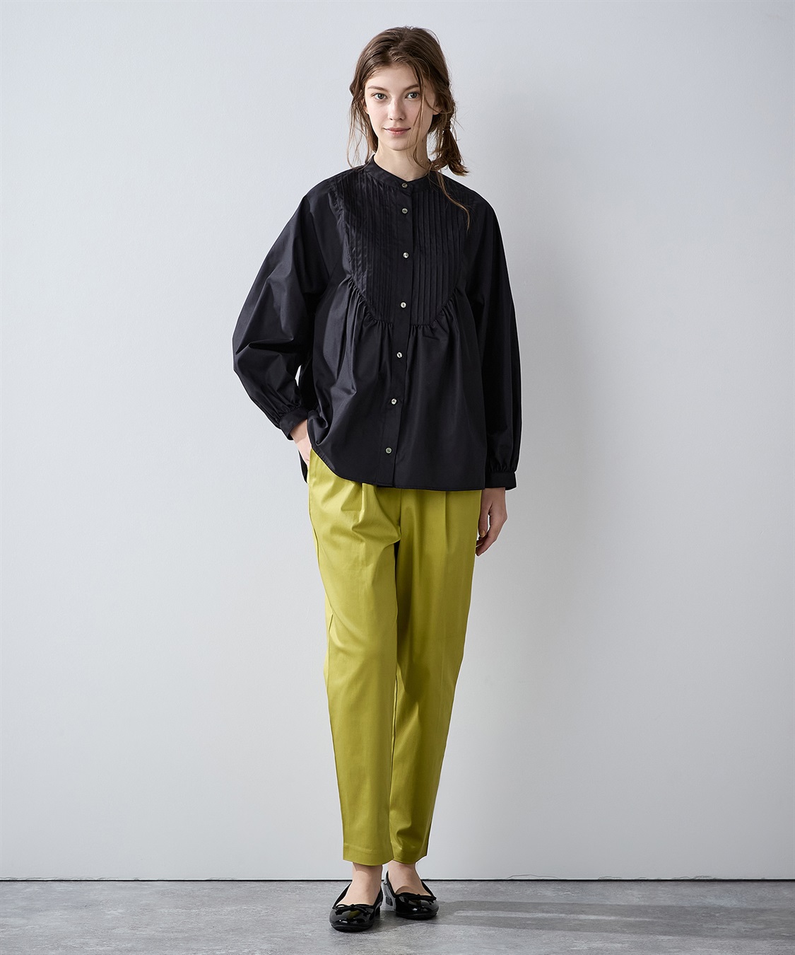 LE SOUK HOLIDAY スタンドネック ピンタックブラウス_sub_21