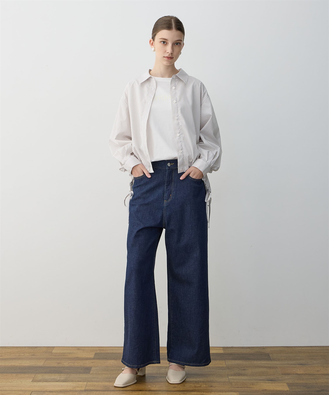 LE SOUK HOLIDAY ドロストストライプシャツ_sub_6