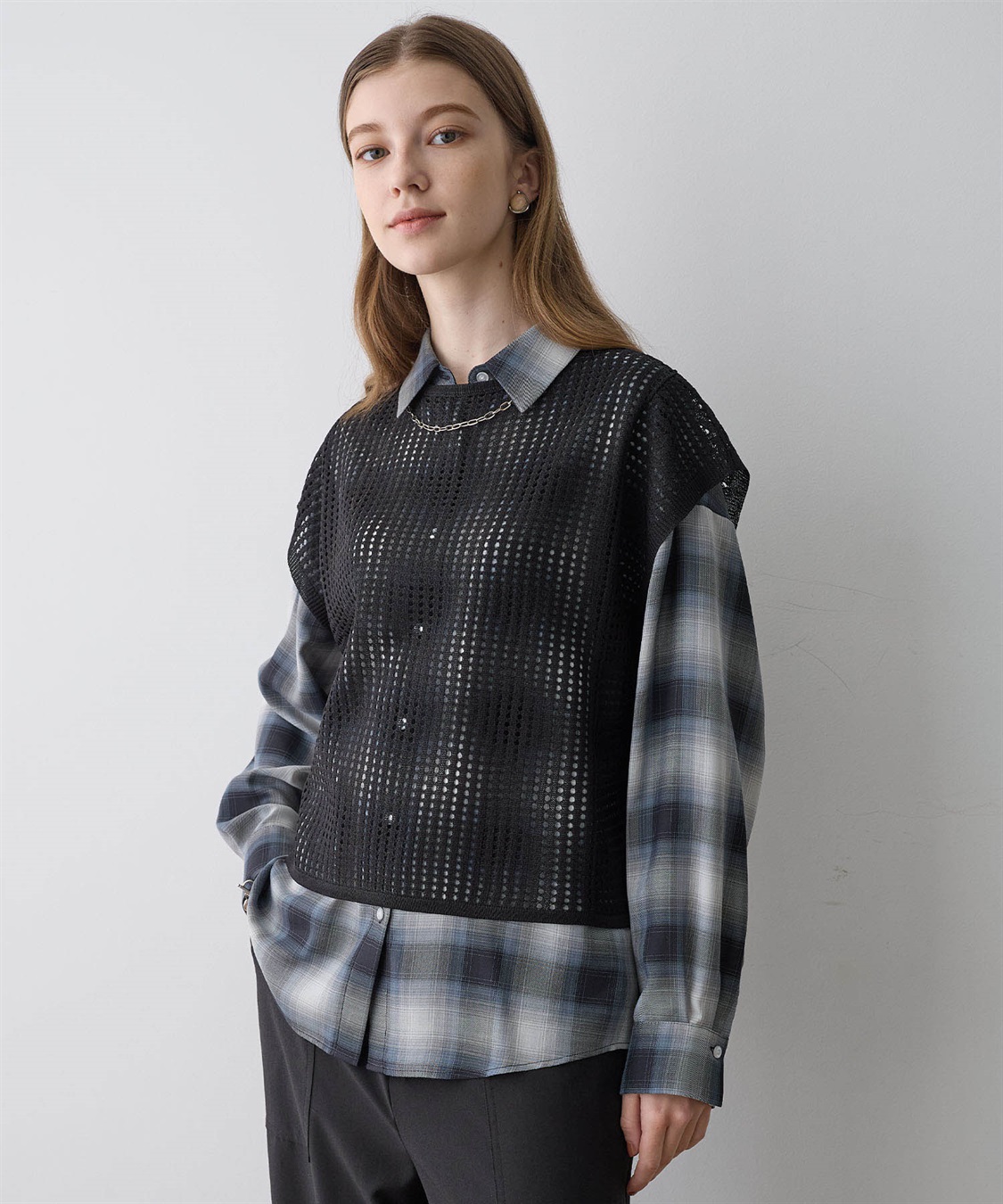 シアーチェックシャツ LE SOUK HOLIDAY｜クロスプラス公式通販サイト