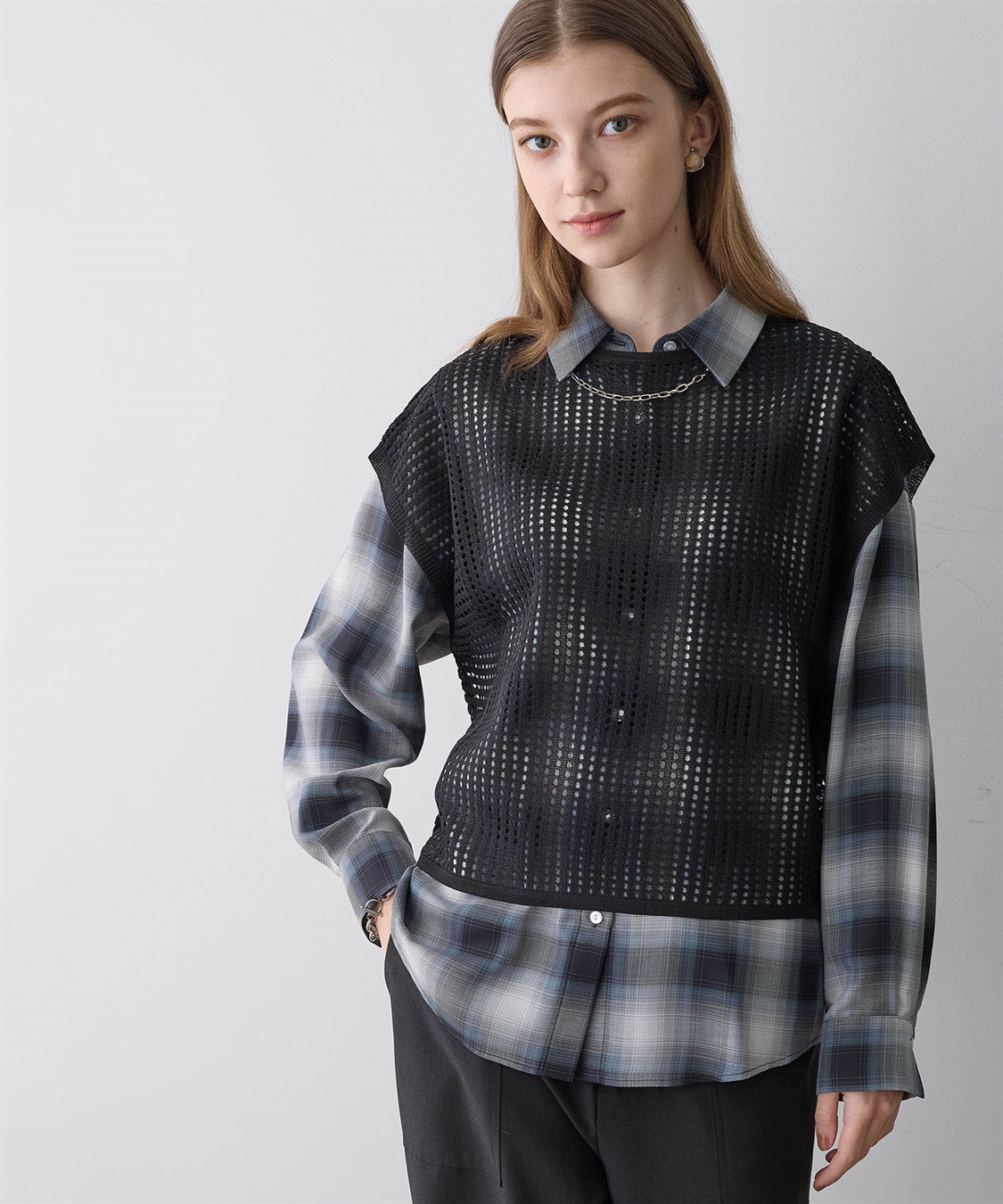 シアーチェックシャツ LE SOUK HOLIDAY｜クロスプラス公式通販サイト