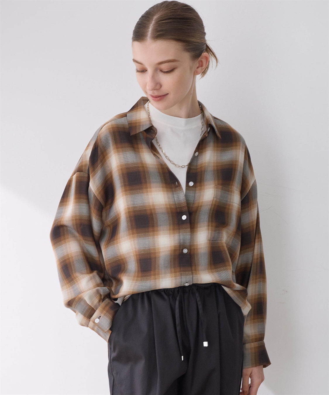 シアーチェックシャツ LE SOUK HOLIDAY｜クロスプラス公式通販サイト