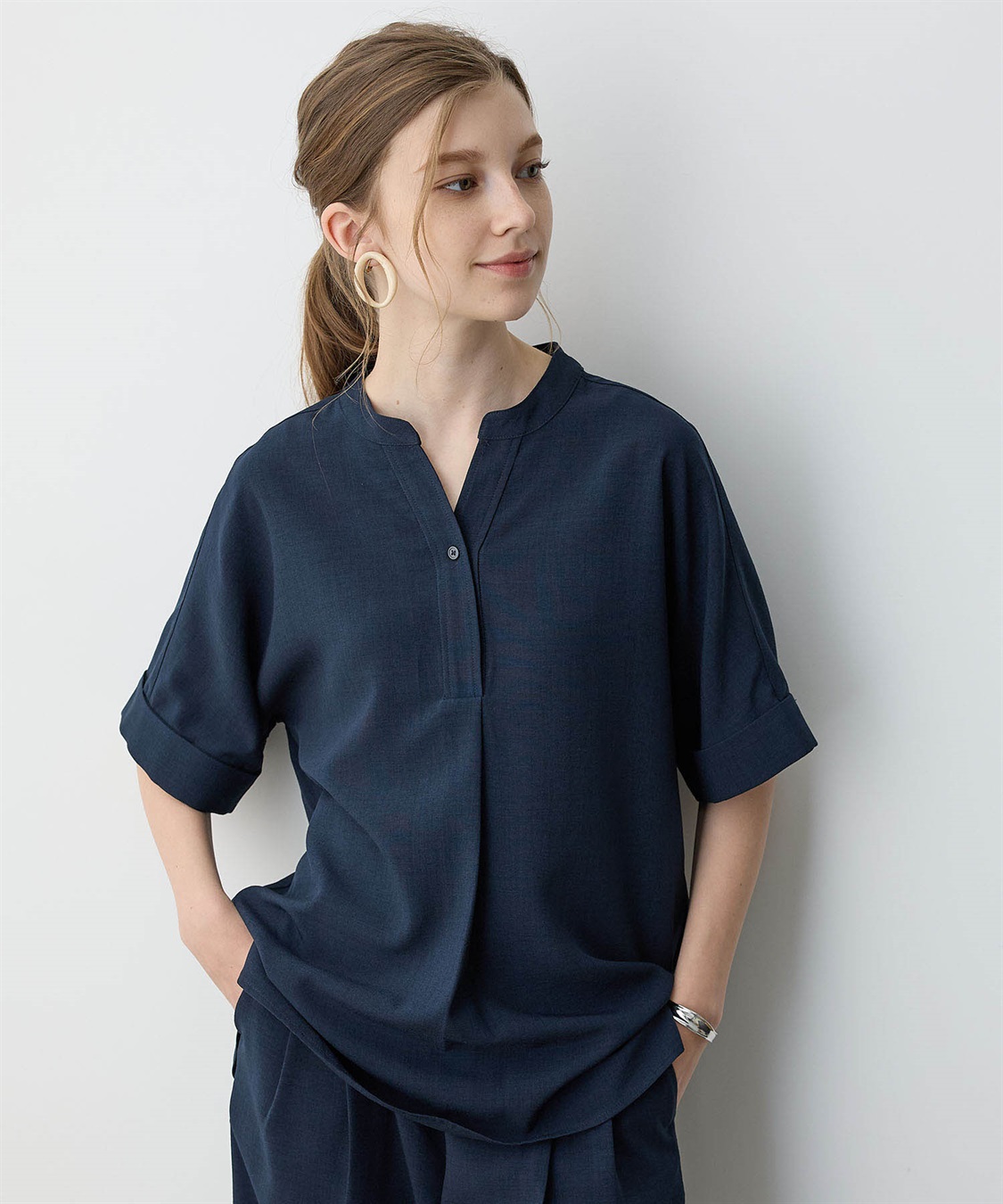 LE SOUK HOLIDAY リネンライクシャツ【接触冷感】_sub_3