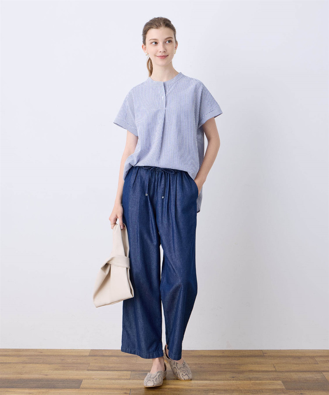 LE SOUK HOLIDAY スキッパーサッカーブラウス_sub_13