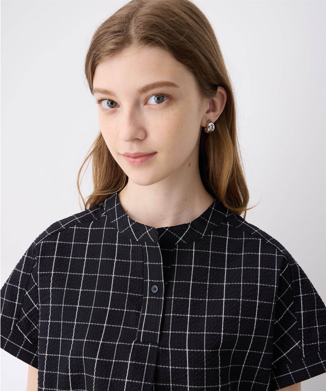 LE SOUK HOLIDAY スキッパーサッカーブラウス_sub_19