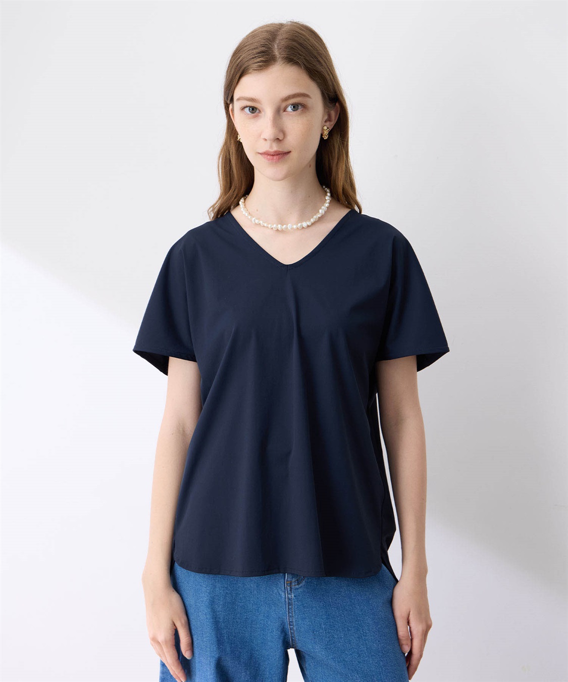 LE SOUK HOLIDAY 【接触冷感】Vネックトリコットプルオーバー_sub_2