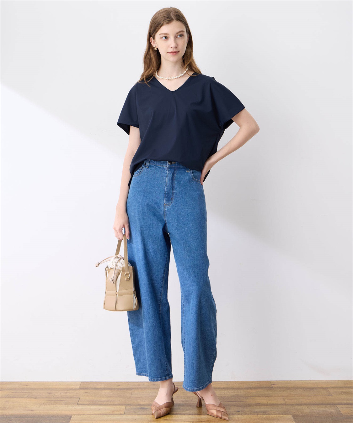 LE SOUK HOLIDAY 【接触冷感】Vネックトリコットプルオーバー_sub_8