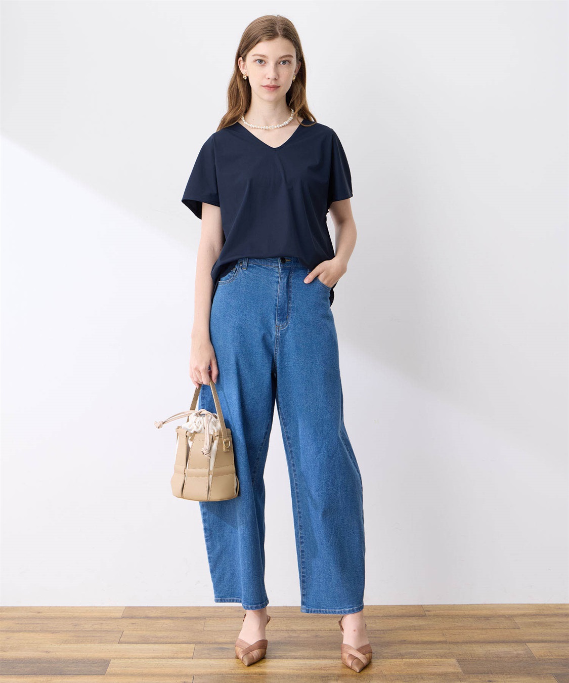 LE SOUK HOLIDAY 【接触冷感】Vネックトリコットプルオーバー_sub_9