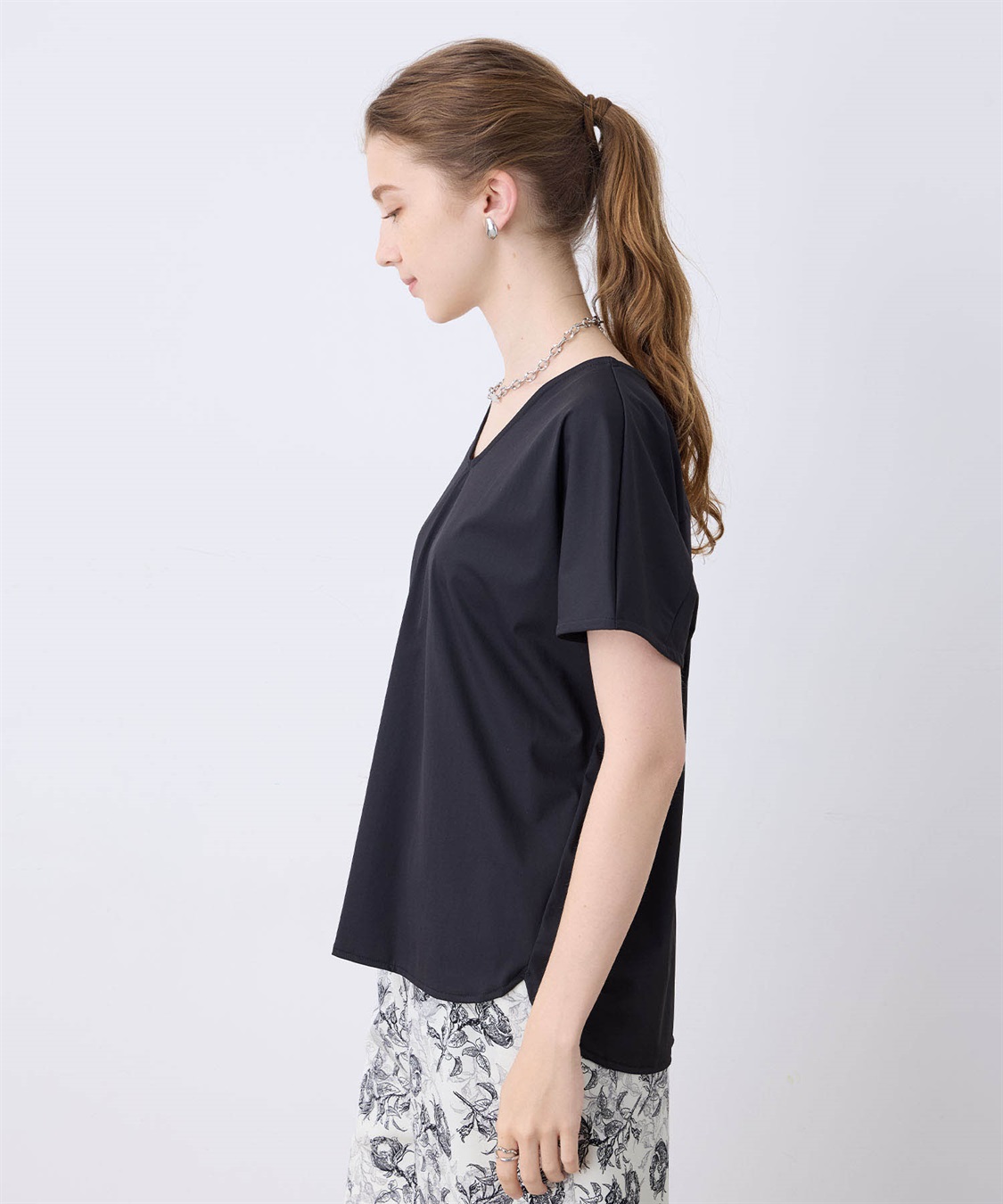 LE SOUK HOLIDAY 【接触冷感】Vネックトリコットプルオーバー_sub_14