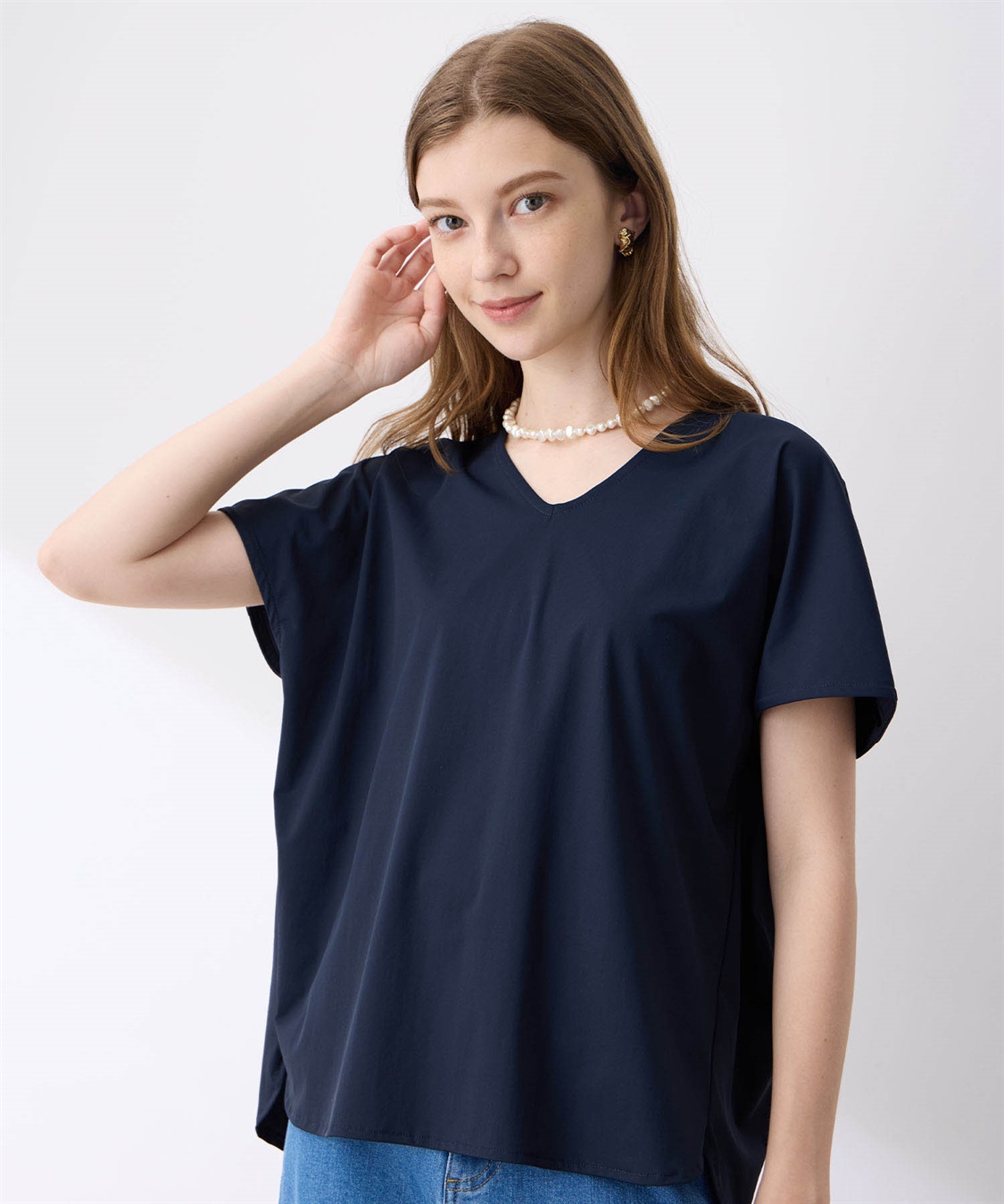 LE SOUK HOLIDAY 【接触冷感】Vネックトリコットプルオーバー_sub_19