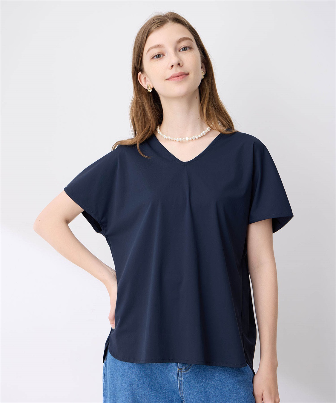 LE SOUK HOLIDAY 【接触冷感】Vネックトリコットプルオーバー_sub_20