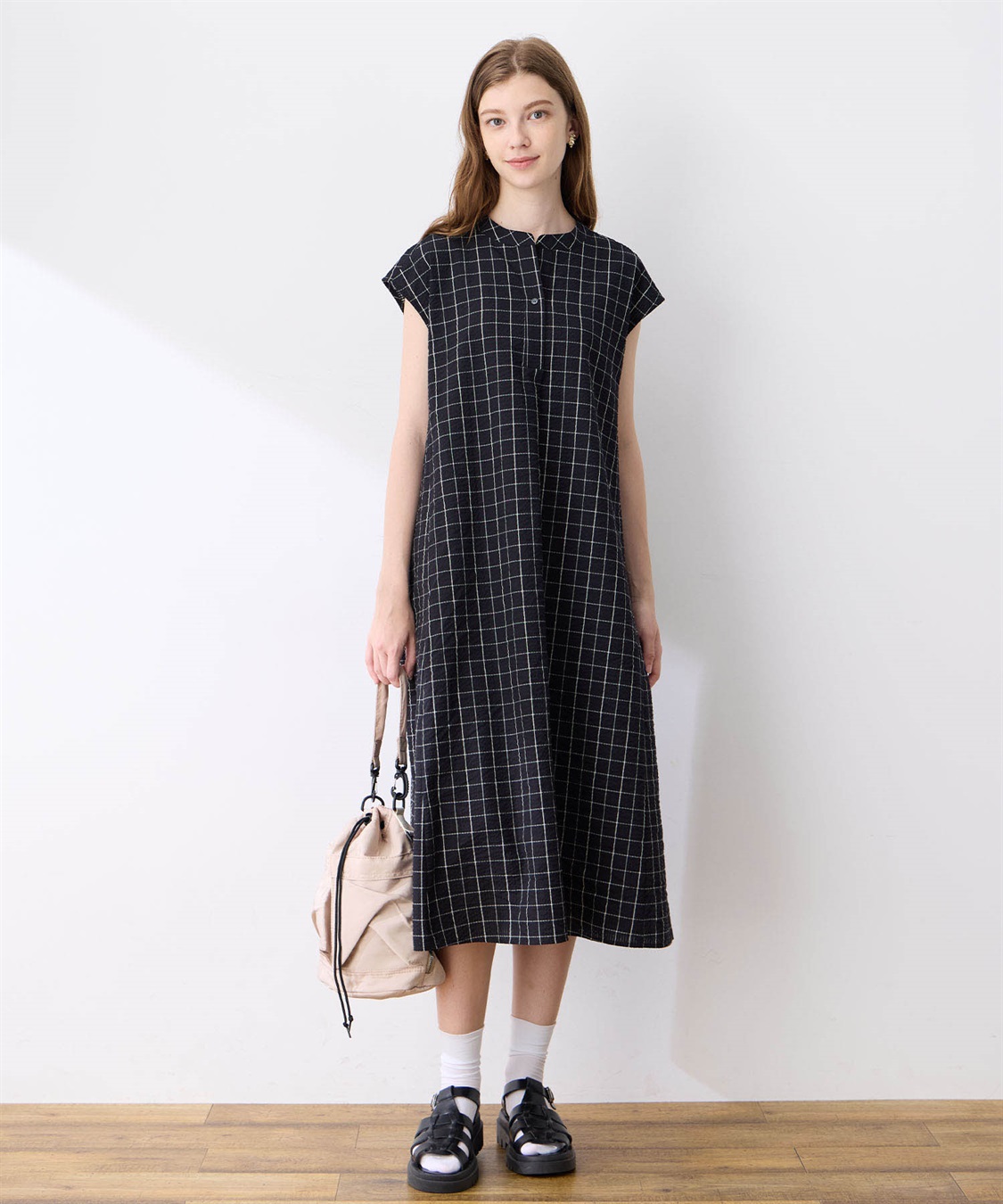 LE SOUK HOLIDAY スキッパーサッカーワンピース_sub_3