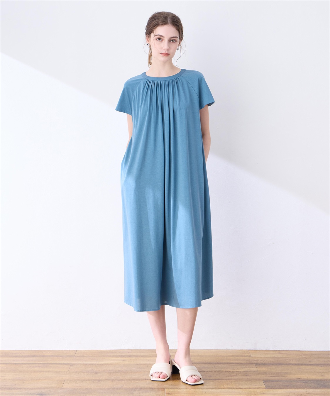 接触冷感】ピンタックワンピース LE SOUK HOLIDAY｜クロスプラス