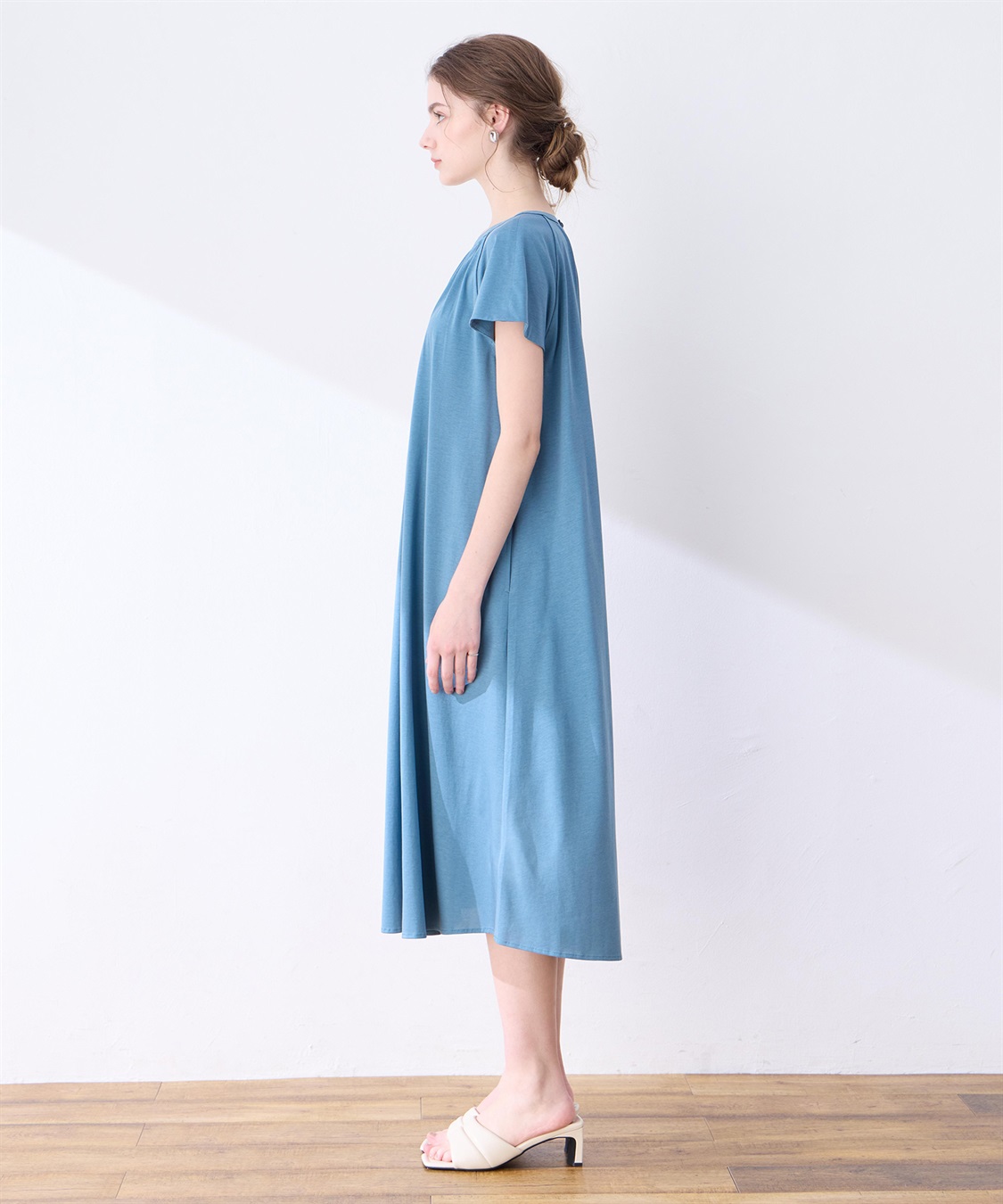 LE SOUK HOLIDAY 【接触冷感】ピンタックワンピース_sub_3