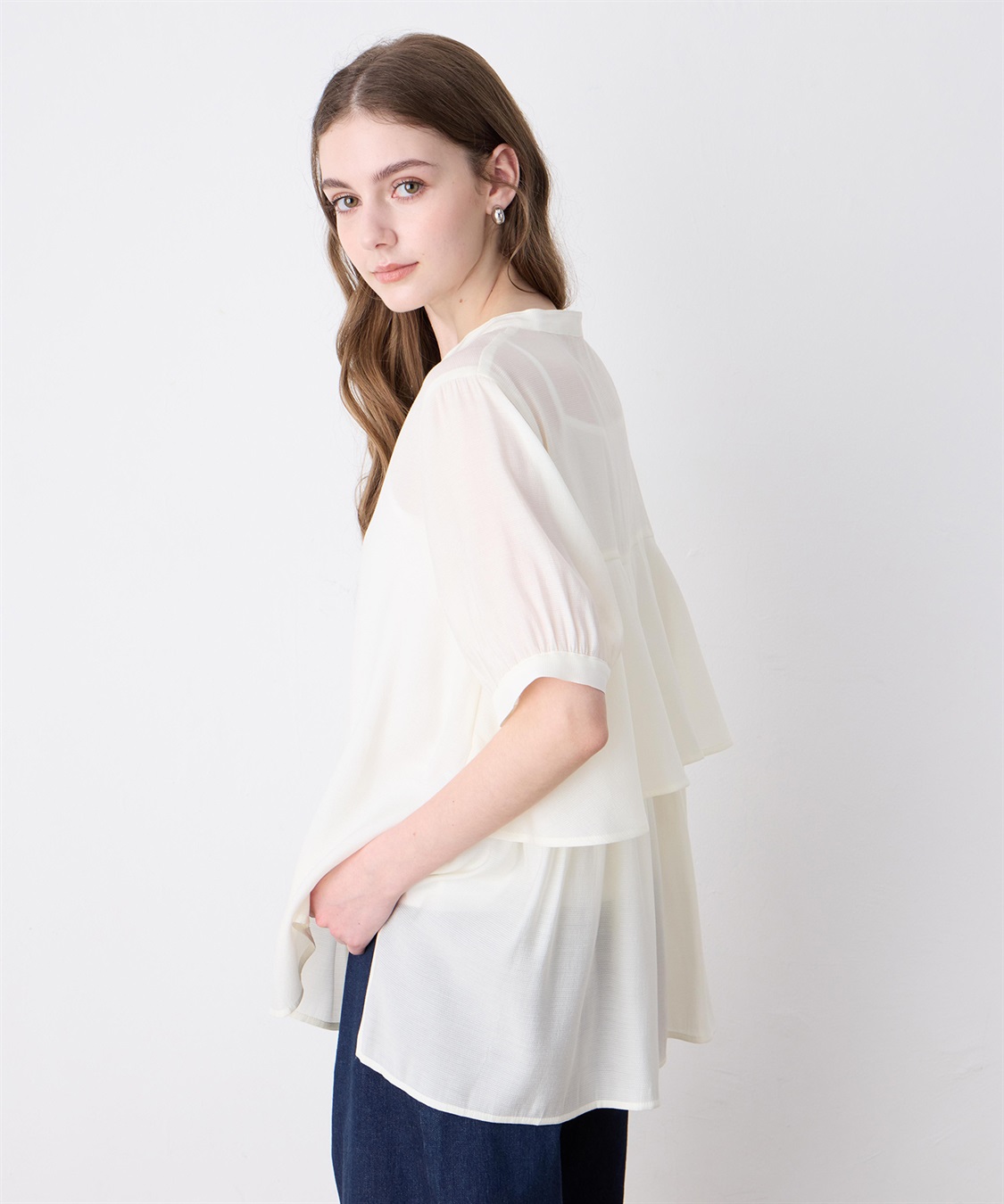 LE SOUK HOLIDAY バックラッフルティアードシアーブラウス_sub_11