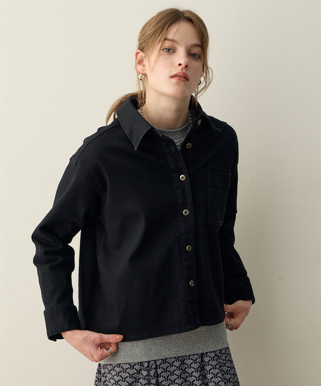 LE SOUK HOLIDAY デニムショートシャツ_sub_1