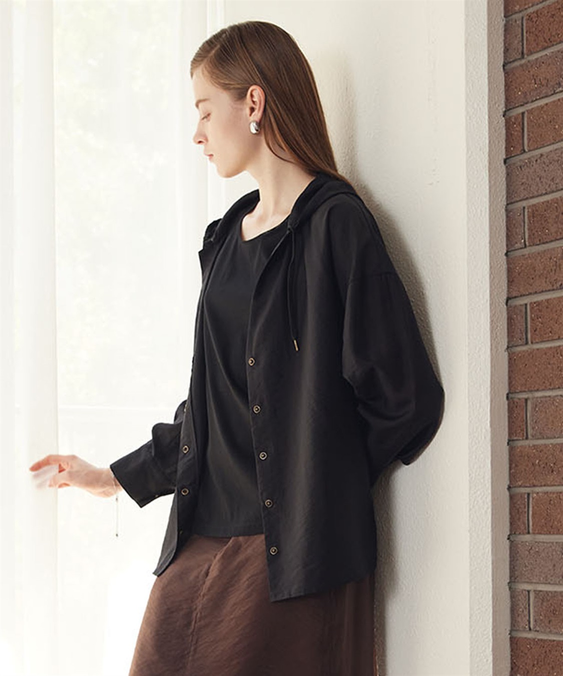 LE SOUK HOLIDAY シアーフードシャツ_sub_2