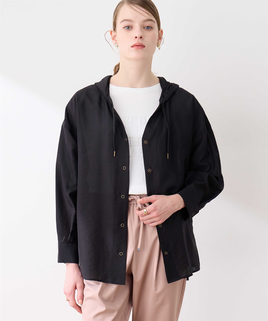 LE SOUK HOLIDAY シアーフードシャツ_sub_3