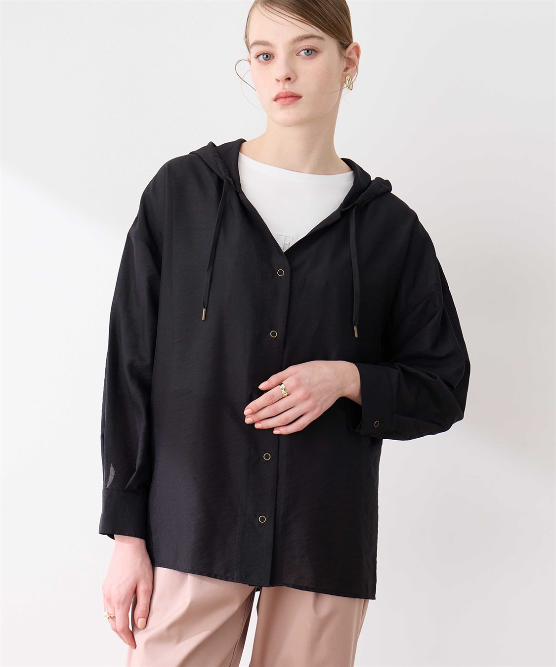 LE SOUK HOLIDAY シアーフードシャツ_sub_5