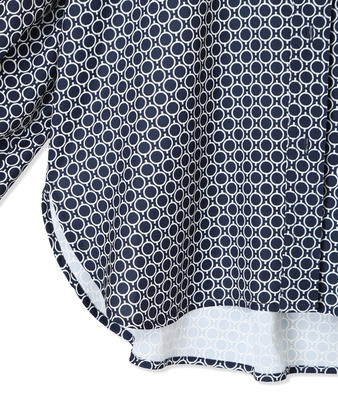 LE SOUK HOLIDAY 幾何学プリントバンドカラーブラウス_sub_26