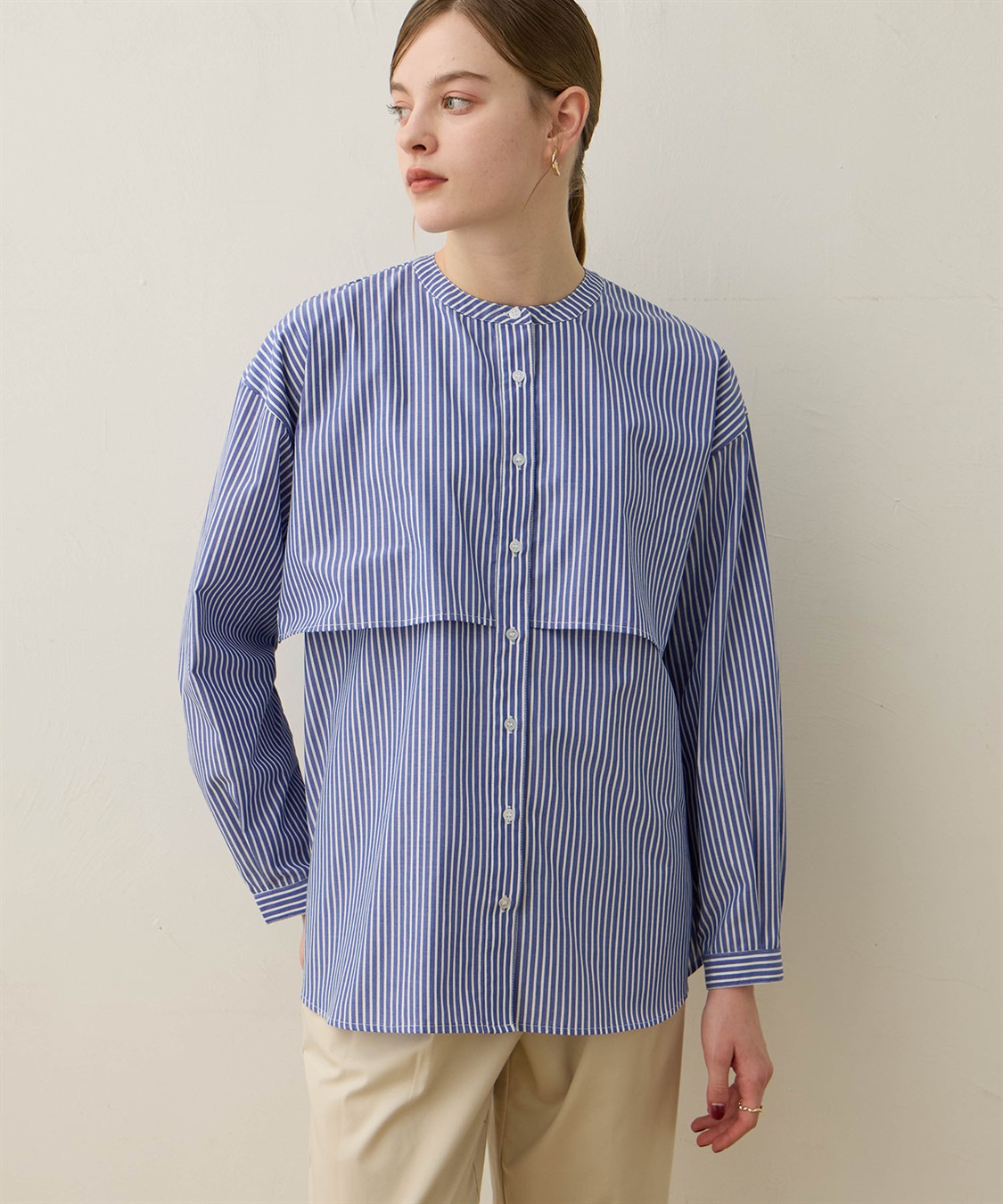 LE SOUK HOLIDAY レイヤード風ストライプブラウス_sub_3