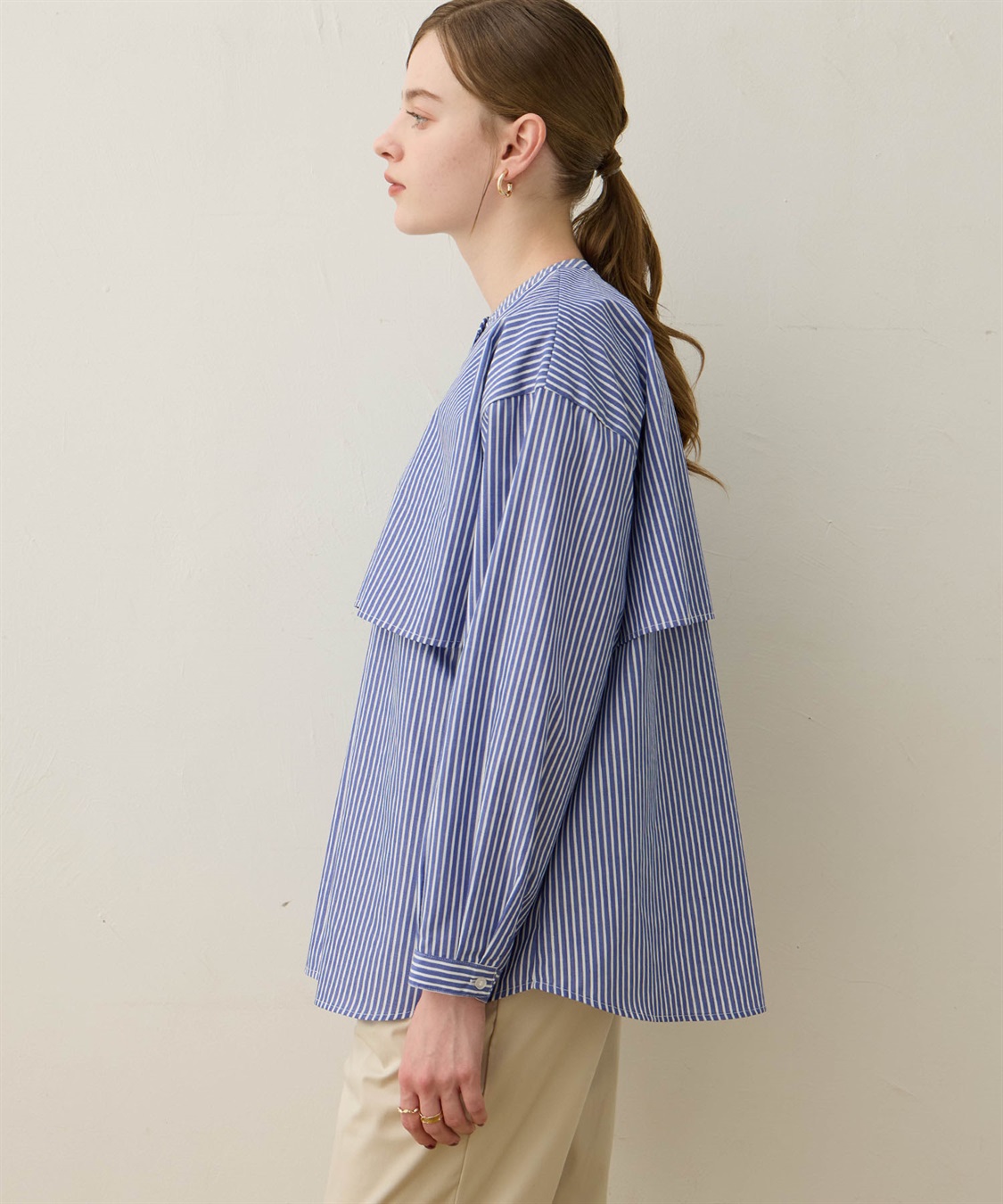 LE SOUK HOLIDAY レイヤード風ストライプブラウス_sub_4