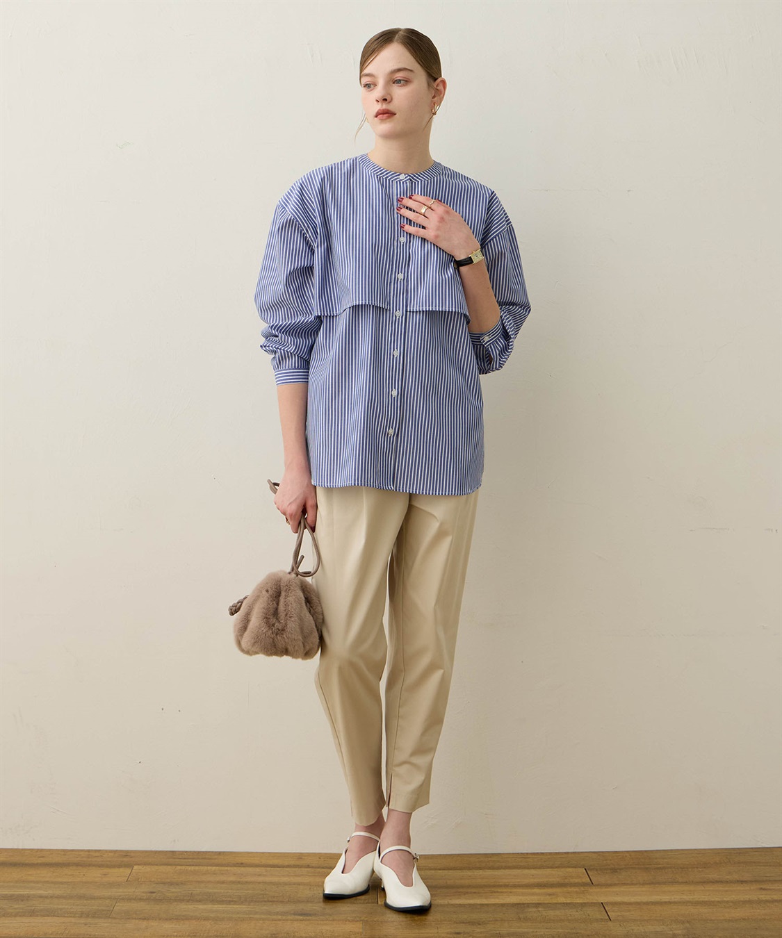LE SOUK HOLIDAY レイヤード風ストライプブラウス_sub_6