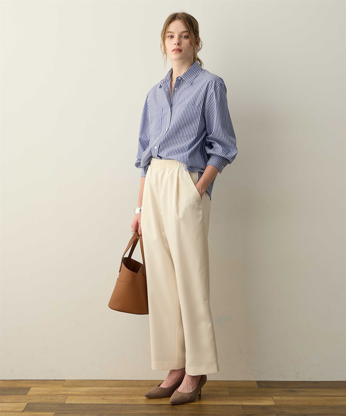 LE SOUK HOLIDAY レギュラーカラーラメストライプシャツ_sub_22