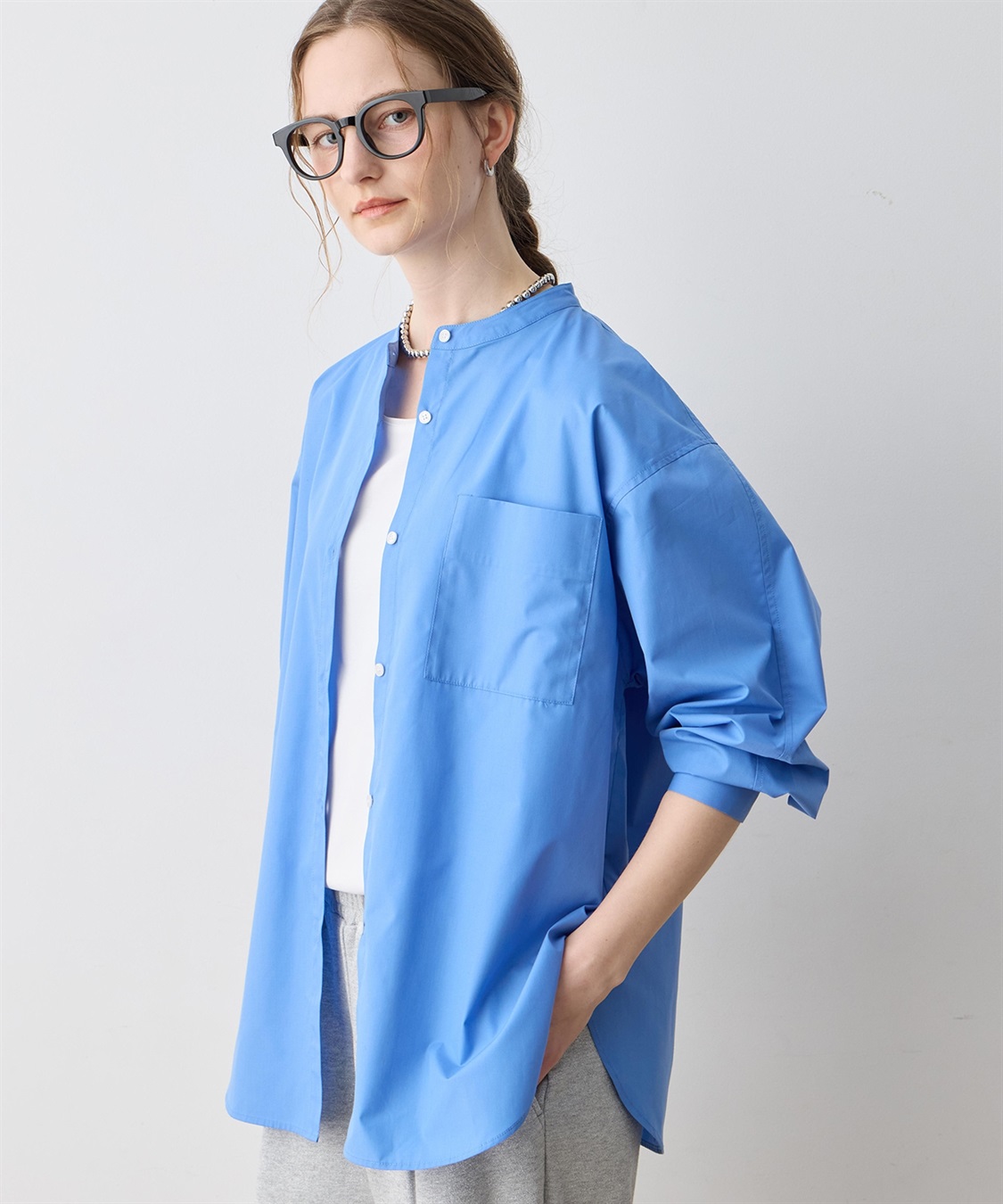 LE SOUK HOLIDAY ノーカラーシャツ_sub_1