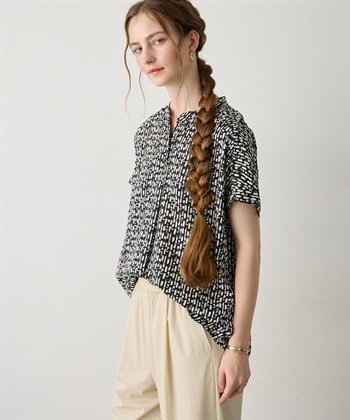 LE SOUK HOLIDAY フレンチスリーブプリントブラウス_subthumb_1