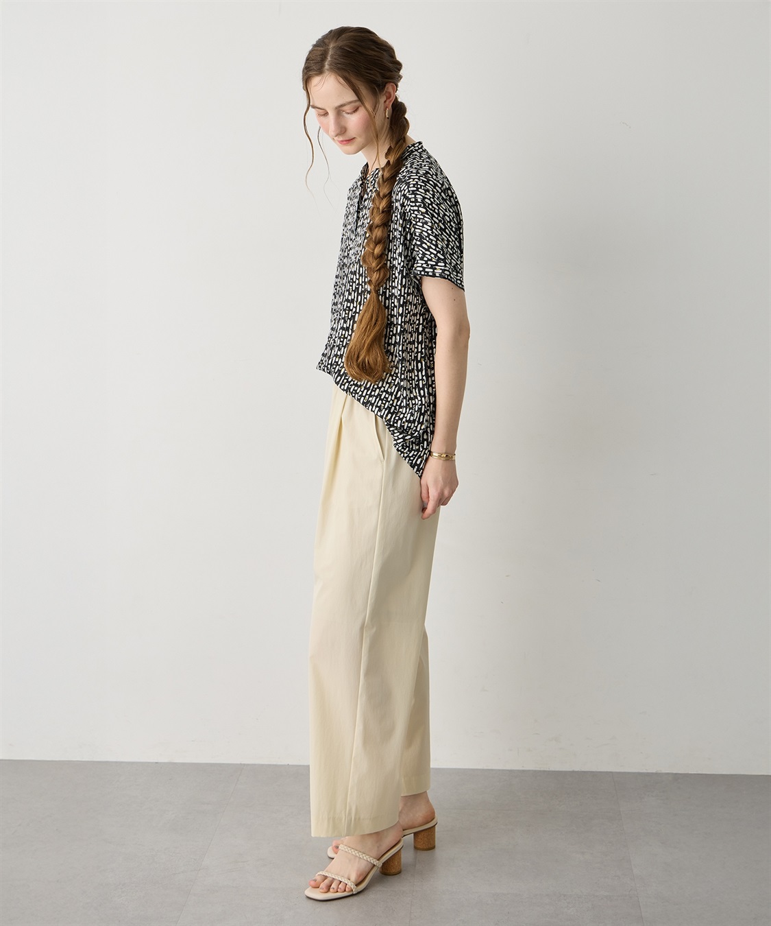 LE SOUK HOLIDAY フレンチスリーブプリントブラウス_sub_10