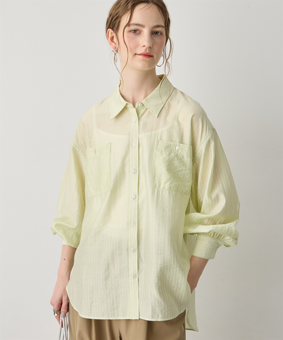 LE SOUK HOLIDAY シアーストライプシャツ_sub_3