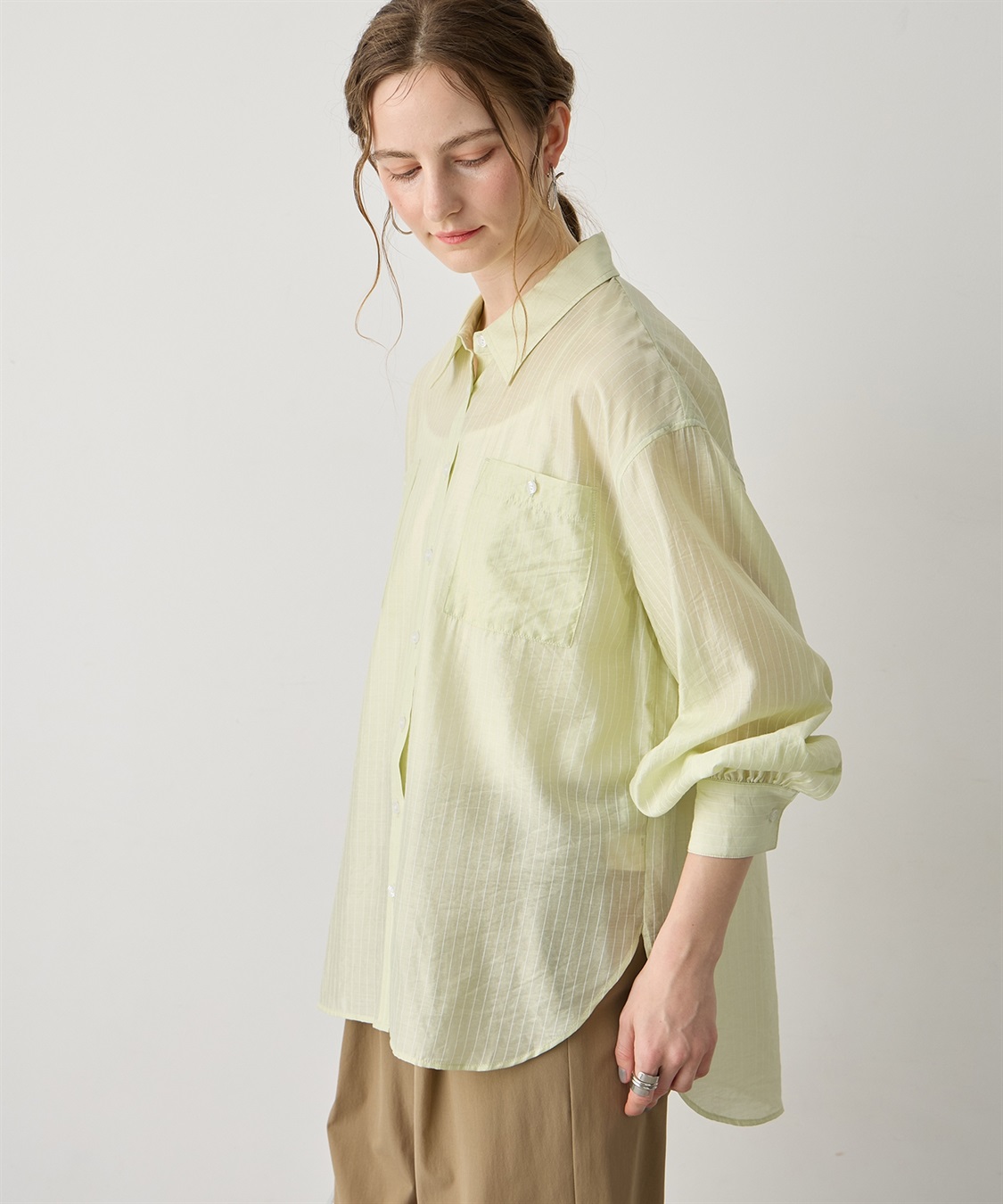 LE SOUK HOLIDAY シアーストライプシャツ_sub_4