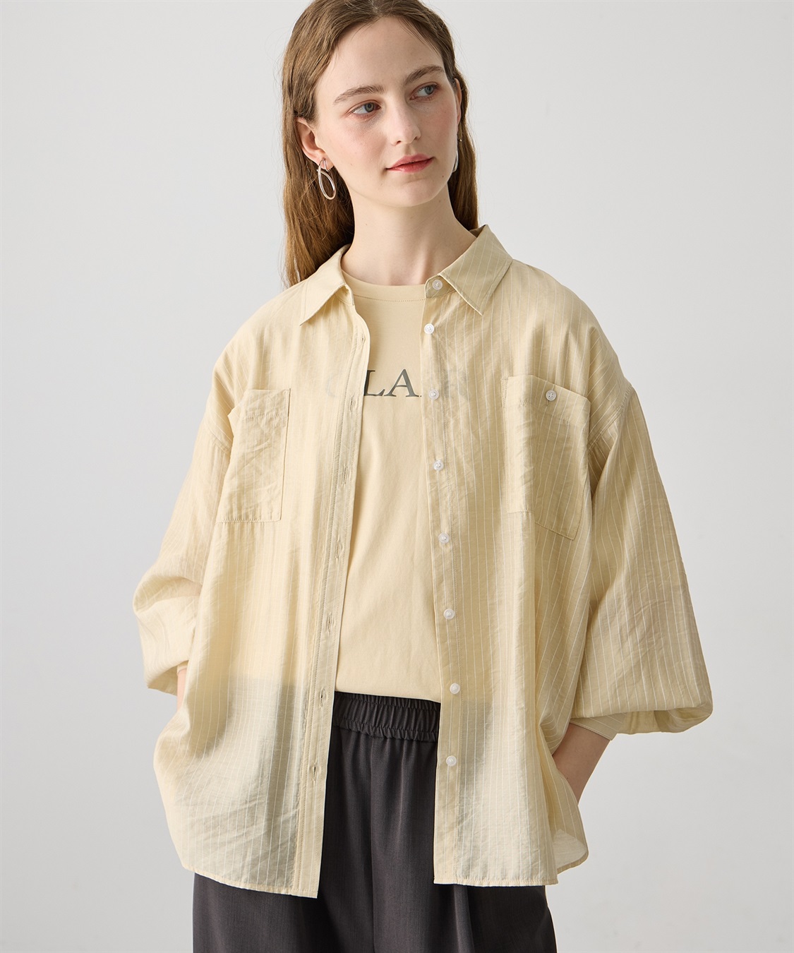 LE SOUK HOLIDAY シアーストライプシャツ_sub_5