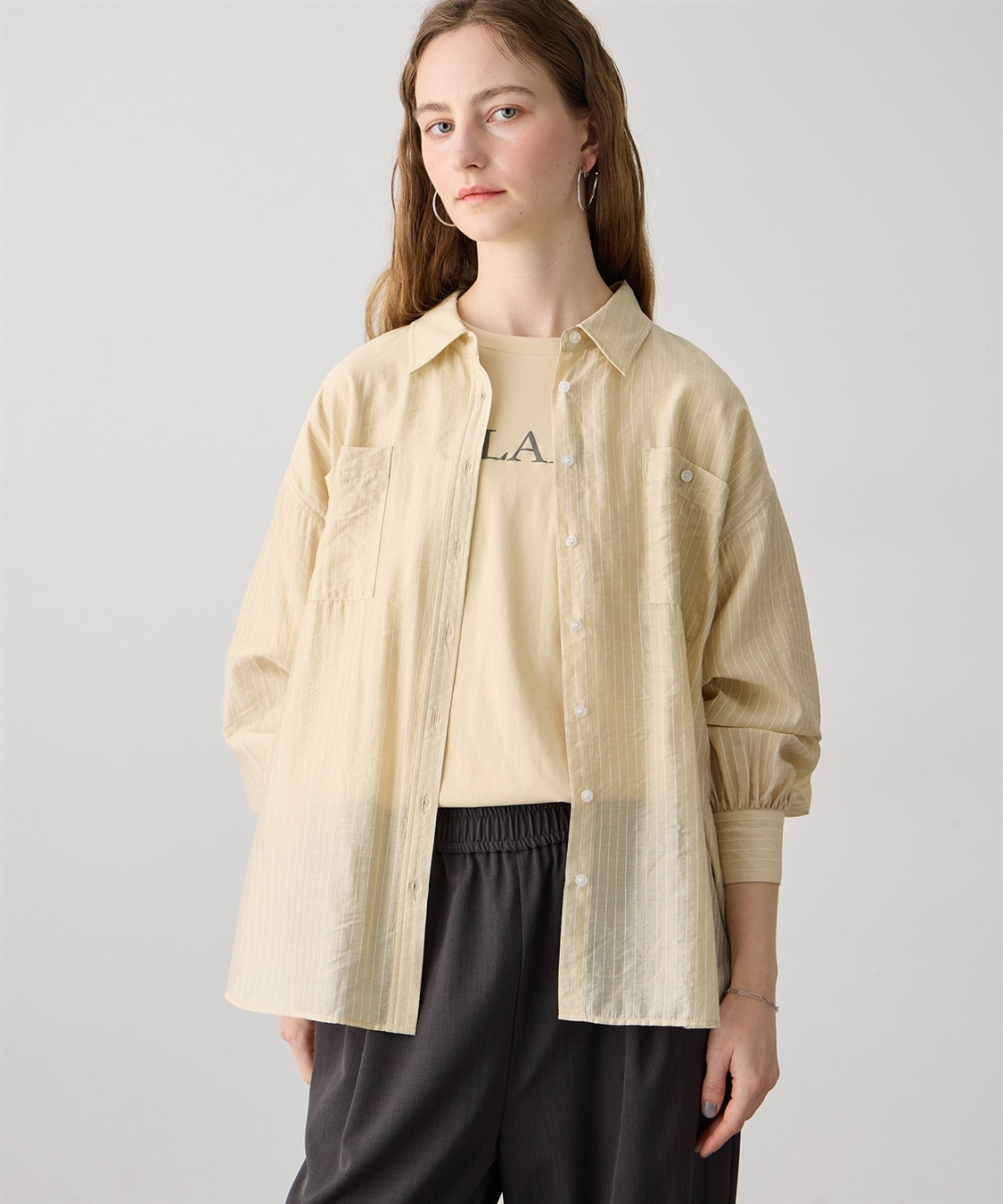 LE SOUK HOLIDAY シアーストライプシャツ_sub_7